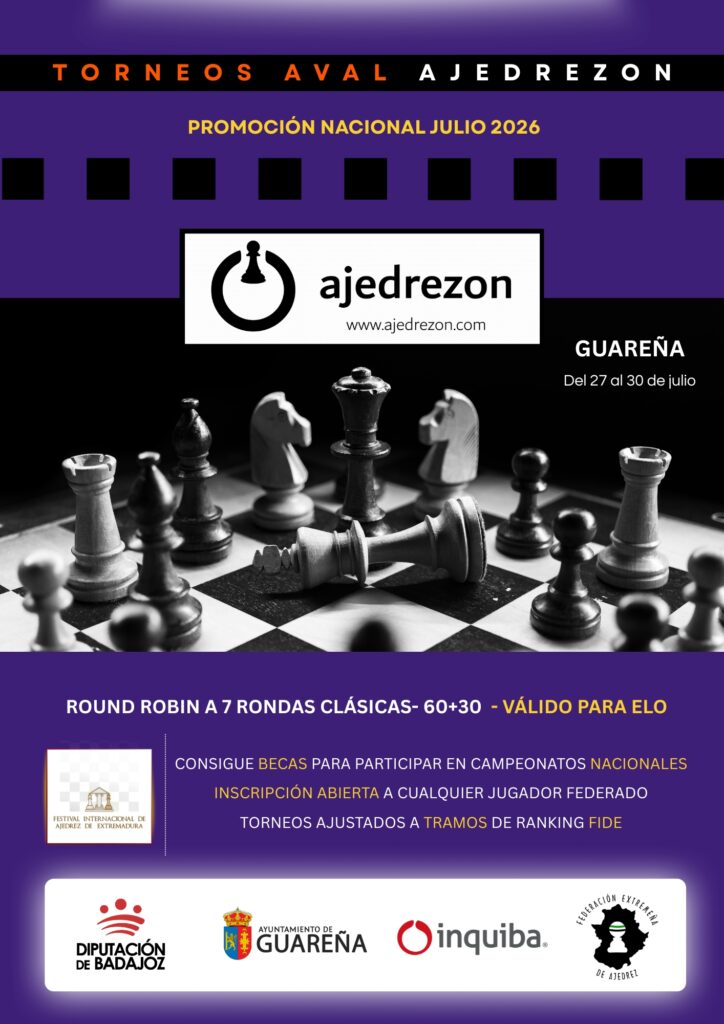 torneo aval ajedrezon julio 2026